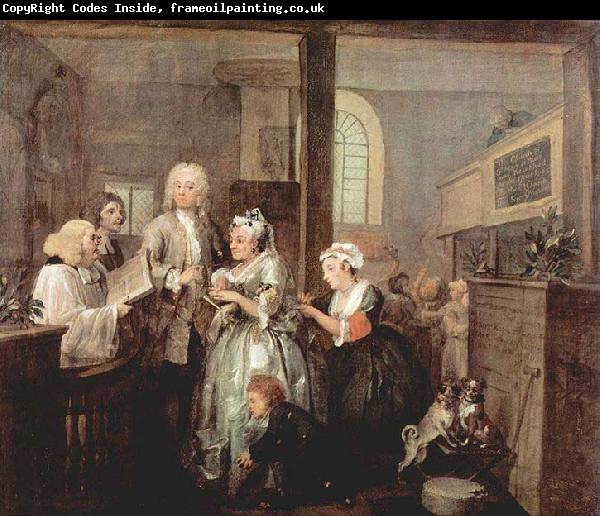 William Hogarth A Rake's Progress - Marriage